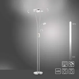just light. Deckenfluter Stehleuchte Leselampe schwenkbar Stahl LED Standleuchte dimmbar
