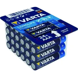 12Pk Varta LONGLIFE Power Ready-To-Sell 4903 Tray Big Box 24er AAA