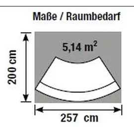 Kerkmann Empfangstheke BARI gebogen, weiß, anthrazit 257,5 x 122,5 x 112,0 cm