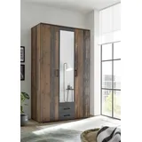 Pol-Power Drehtürenschrank Chicago 120 x 196 x 53,5 cm Braun