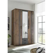Pol-Power Drehtürenschrank Chicago 120 x 196 x 53,5 cm Braun