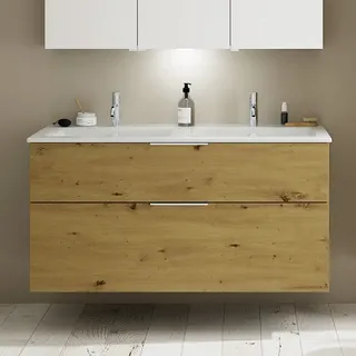 Burgbad Eqio Slim Keramik-Waschtisch, 2 Auszüge, SHBX122F5662C0001G0146,