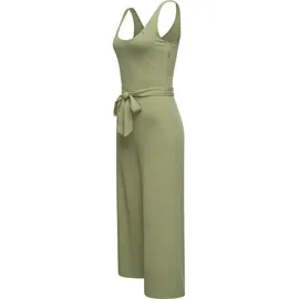 Ragwear Jumpsuit Lisseta Langer Damen Overall mit Bindegürtel grün L (40)