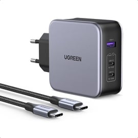 Ugreen Nexode 140W GaN USB-C Wall Charger 3-Ports schwarz/grau (90549)