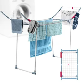 Kadax Wäscheständer 18 m blau/weiß