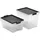 Tatay Aufbewahrungsbox 2x7 l + 1x15 l 3-tlg. Schwarz/Transparent