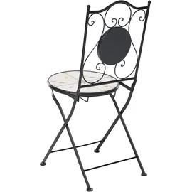 Beliani Bistro Set 3-tlg. Schwarz/Weiß