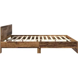 vidaXL Bettrahmen mit Kopfteil Altholz 180 x 200 cm Holzwerkstoff
