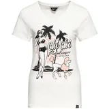Queenkerosin Print-Shirt Chi Chi Beach Poodle (1-tlg) mit vintage Front Print weiß XXL