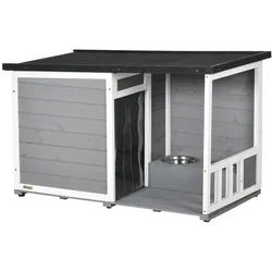 PawHut Hundehütte Tannenholz