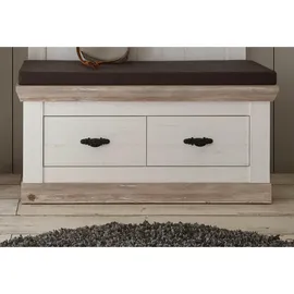 furn.design Schuhbank 107 x 48 x 0 cm Sitzbank / weiß