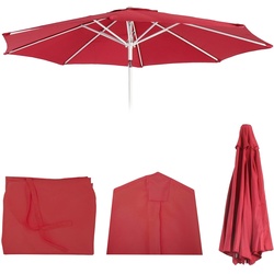 Ersatz-Bezug für Sonnenschirm Asti, Sonnenschirmbezug Ersatzbezug, Ø 2,7m Stoff/Textil 5kg ~ rot