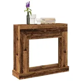 vidaXL Bodenschutzplatte Kaminumrandung Altholz-Optik 100x30x87,5 cm Spanplatte