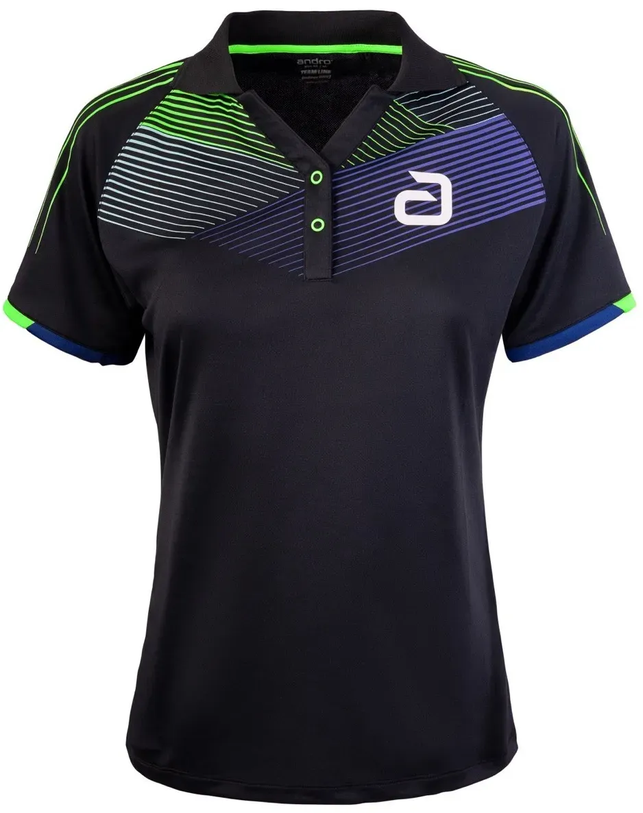 andro Shirt Avos Women schwarz/grün 38 S - 38/S
