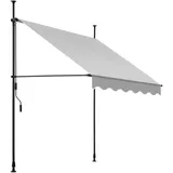 Tectake Klemmmarkise 150 x 304 cm hellgrau