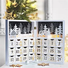 SOLIGHT LED Holz-Adventskalender 1V244