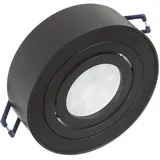 Maclean Brackets Einbauleuchte 10 Rund Schwarz Aluminium GU5.3 IP20