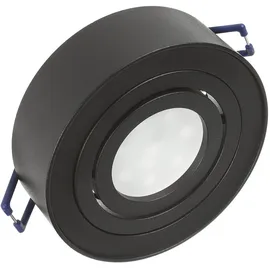 Maclean Brackets Einbauleuchte 10 Rund Schwarz Aluminium GU5.3 IP20