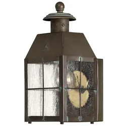 Nantucket Outdoor Wandleuchte messing antik Hinkley QN-NANTUCKET-XS-AS