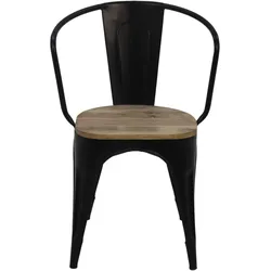 HSM Collection Industrial Cafe Stuhl, 40x40x82 Natur/Schwarz