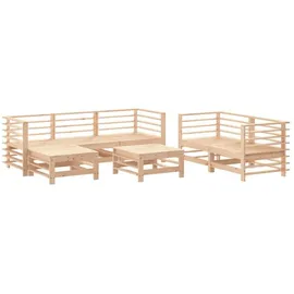 vidaXL 7-tlg. Garten-Lounge-Set Massivholz Kiefer