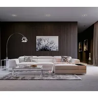 Xlmoebel Ecksofa Ledersofa in modernem Design mit geräumiger Sitzfläche, Hergestellt in Europa weiß