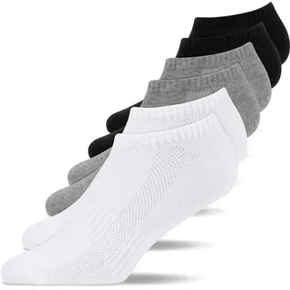 SNOCKS Sneaker Socken | Mix (Schwarz/Weiß/Grau) | 43 - 46
