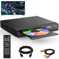 HDMI DVD Player | Unterstützt 1080P, USB, CD | Regionenfreier DVD Spieler für Fernseher | Mit HDMI-Kabel, RCA-Kabel und Fernsteuerung