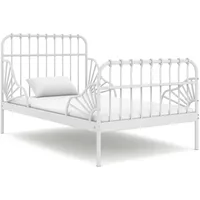 vidaXL Ausziehbett Nissa 80 x 200 cm Metall weiß