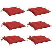 VidaXL Stuhlkissen 6 Stk. Rot 40x40x7 cm Oxford-Gewebe vidaXL