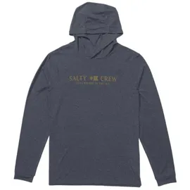 Salty Crew Flagship Hood Sunshirt Langarm-rash Guard - Navy Heather - 2XL
