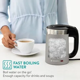 Navaris Reisewasserkocher 0,5 l Grau