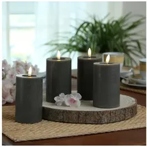 441 LED Kerzenset LINA 11 cm 4 St. grau
