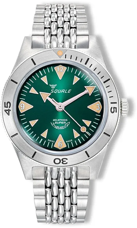 Squale SUPERSSAGR.AC Super-Squale Big Arrows Green Bracelet Automatic Men's Watch