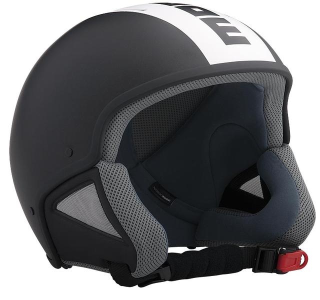 MOMO Razor Air Ski Schwarz Frost/Weiss Logo Schwarz Ski Helm, schwarz-weiss, Größe 2XS für Männer