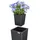 CASARIA Polyrattan Blumentopf 3er-Set 30 x 30 x 80 cm + 24,5 x 24,5 x 61 cm + 21 x 21 x 41 cm schwarz