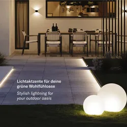 s.luce Globe pro langlebige Garten Außenkugel Weiß
