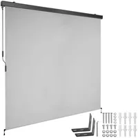 Tectake tectake® Senkrechtmarkise, verschiedene Größen, pulverbeschichtetes Aluminiumgehäuse, inkl. Wandhaltern