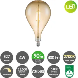 Besselink licht LED-Lampe Edison 797807 4 W E27 warmweiß
