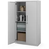 Jan Nowak Aktenschrank Metall Büroschrank 90 cm MEGAN 160 cm ohne Schublade Stahl (Stahl 0,6 mm 160 x 90 x 40 cm Wandmontage möglich PZH) Aktenschrank abschließbar Schloss 2 Schlüssel robust 4 Farben grau