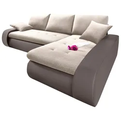Ecksofa TRENDMANUFAKTUR "Indie, L-Form", grau (taupe, hellbeige), B:269cm H:86cm T:169cm, Sofas, wahlweise XL oder XXL