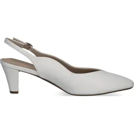 CAPRICE Slingpumps aus Leder Spitz, weiß, Größe 37 1⁄2 EU / 4,5 UK