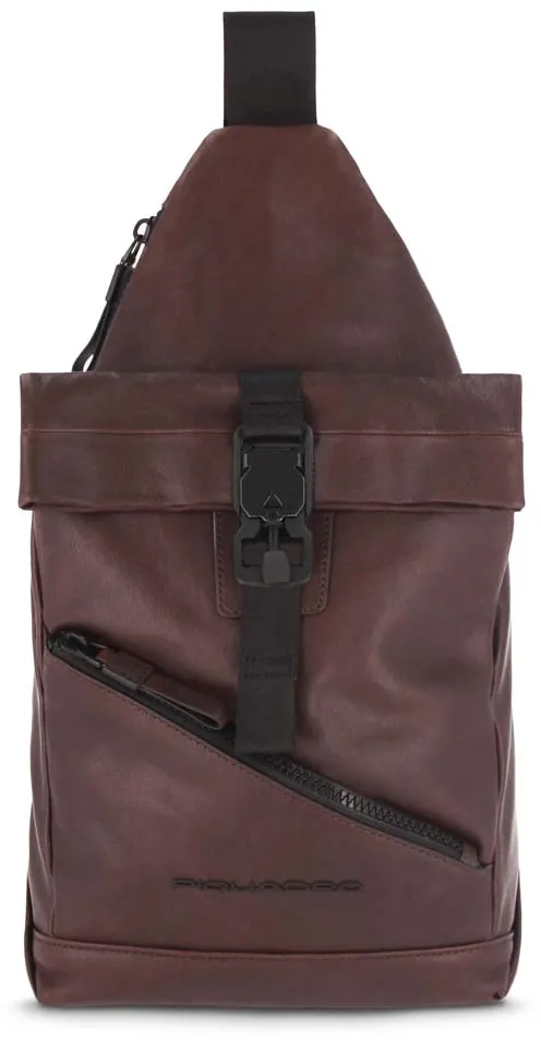 Piquadro Harper Roll-up Querträgertasche mit iPad®mini-Fach dark brown