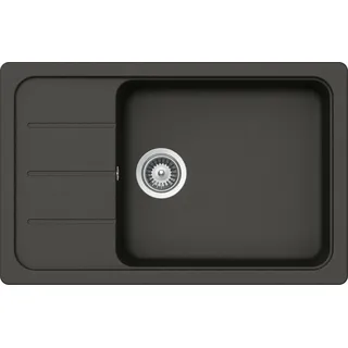 D-100LS-A Asphalt (FOMD100LSAGAS) Unterschrank 60 cm Einbauspüle aufliegend CRISTALITE®