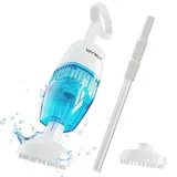 WYBOT Hyson 100 Poolsauger Akku Kabellos Für Whirlpools, 60 Min Laufzeit, Poolsauger Bodensauger Mit Teleskopstange & 2 Bürsten,Für Oberirdische Pools/Spas[5200mAh]