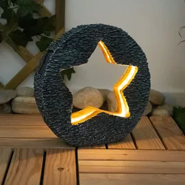 GLOBO LED Solarleuchte Mond/Stern, Wetterfest