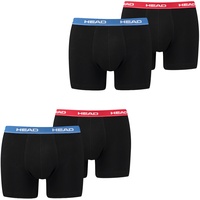 HEAD Herren Boxershort Basic Boxer Unterwäsche Baumwolle - 4er 6er 8er Multipack in S 4er Pack