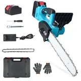 PODOFO Elektro-Kettensäge 12/6" Akku-Kettensäge bürstenlos Power Tools 21V