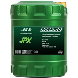 1x 20l Fanfaro Jpx 5w-20 Leichtlauf-motorenöl Passend Für Viertakt-motoren: