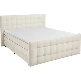 ed exciting design »Loberie« mit Strasssteinen im Kopf- und Fußteil, inkl. Bettkasten beige